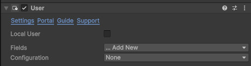 Empty User component