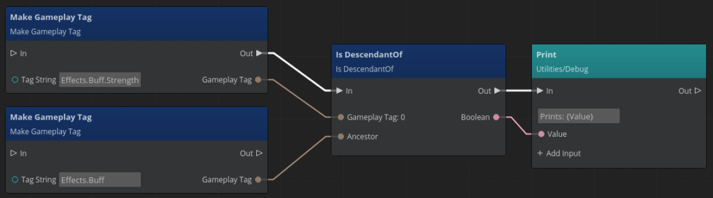 Make and test Gameplay Tags