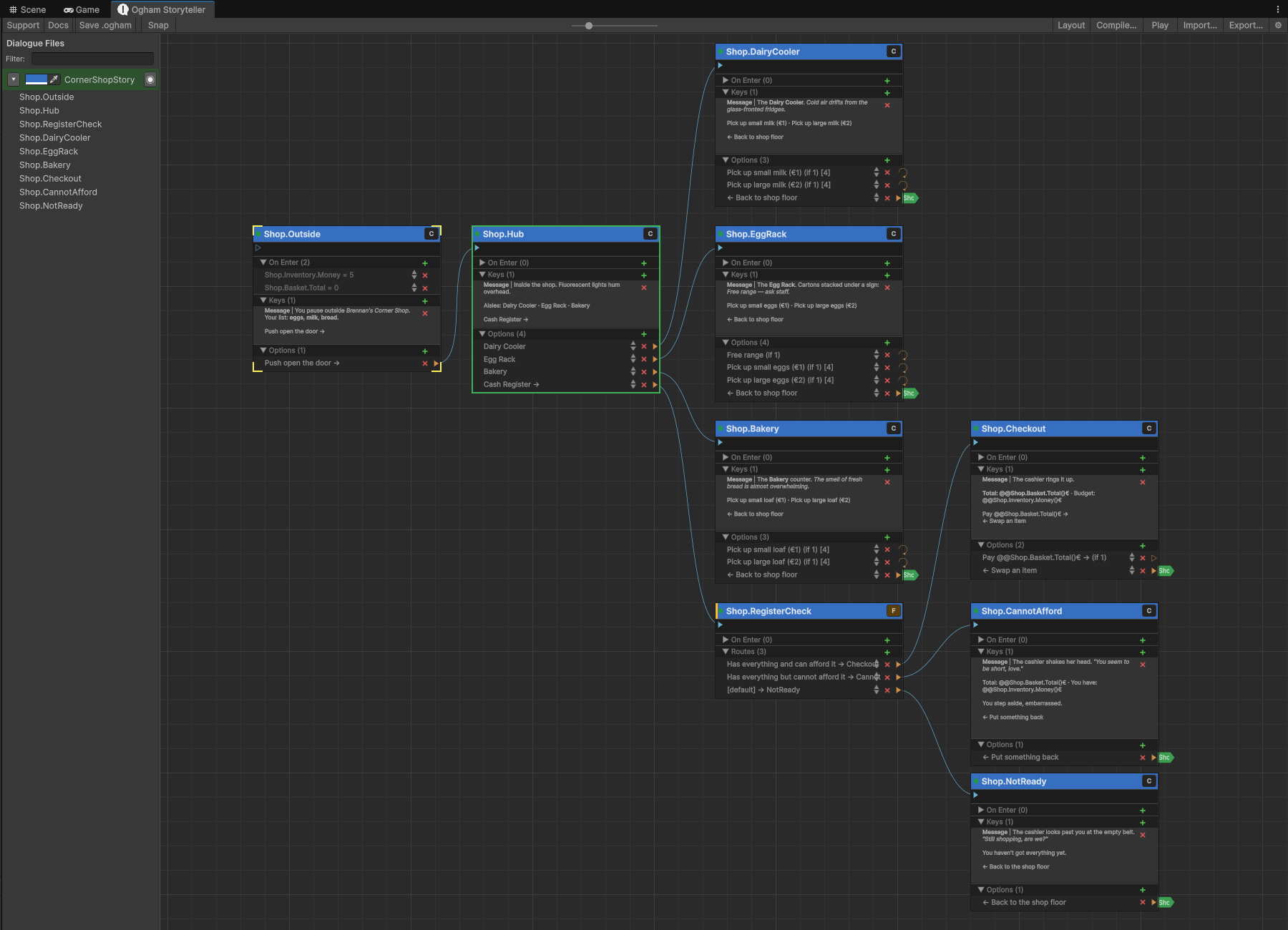 Ogham Node Graph Editor